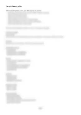 Page 26: the deal terms checklist